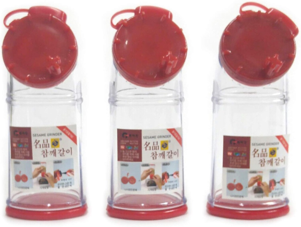 One-Handed Rotatable Toasted Sesame Seeds Grinder 3P Spice Dispenser Deep Flavors