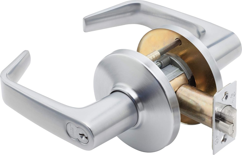 Best Access 9K37AB15CS3626 9K Series Keyed Entry Door Lever Set with"15" Lever,"C" Trim, S3 Strike and 2-3/4" Backset - Less SFIC
