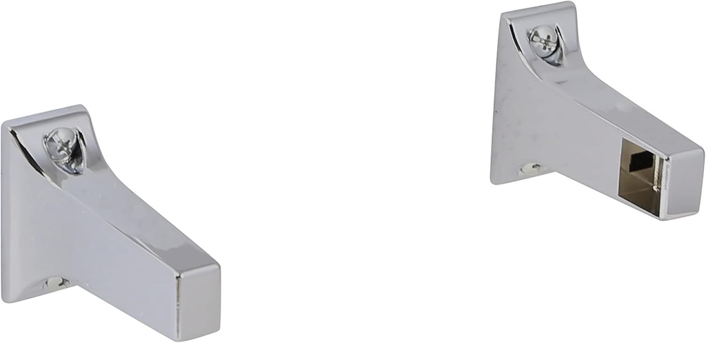 Design House 564260 Classic 5/8-inch Bar Arm Bracket with Hidden Screws for Bathroom Bedroom Closet or Kitchen, Polished Chrome