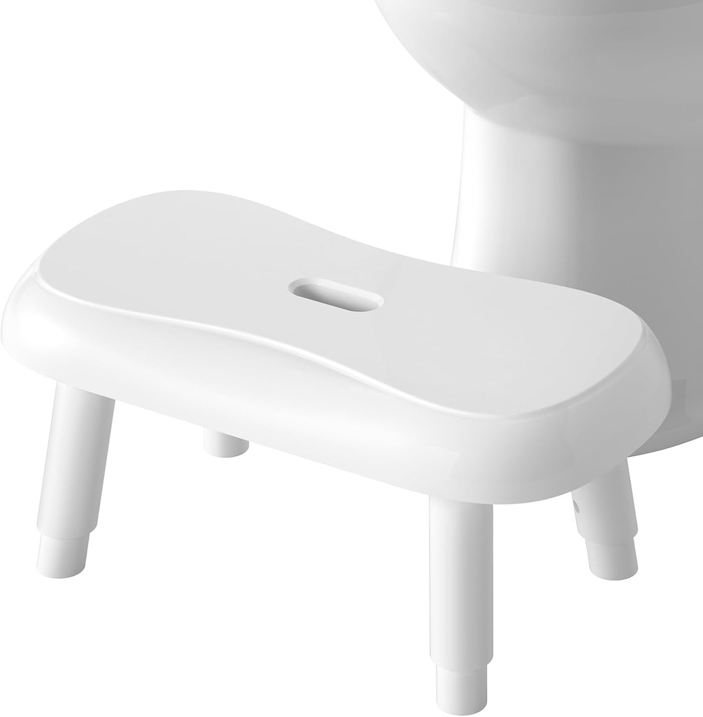 Toilet Stool Squat - 6.7", 7.5", 8.3" and 9" Adjustable Heights - Bathroom Potty Poop Stool for Adults and Kids with Non-Slip Design