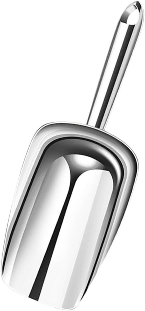 OUNONA Stainless Steel Scoop Medium Utility Shovel for Flour Grains and Ice Lightweight Kitchen Tool for Home and Restaurant Use