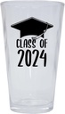 R and R Imports Class of 2024 Graduation 16 oz Pint Glass Single