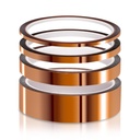 ELEGOO High Temp Tape, 4 Pack Polyimide High Temperature Resistant Tape Multi-Sized Value Bundle 1/8’’, 1/4’’, 1/2’’, 1’’ with Silicone Adhesive for Masking, Soldering etc.