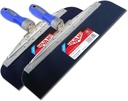 Drywall Offset Taping Knife 12" & 14" Blue Steel Knives Set with Comfort Grip Handle
