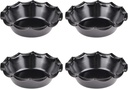 Webake Mini Pie Pan Set of 4, Nonstick 5 Inch Pie Plate Baking Dish with Ruffled Edge, Individual Round Bakeware Pie Tins for Toaster Oven Air Fryer Insta Pot