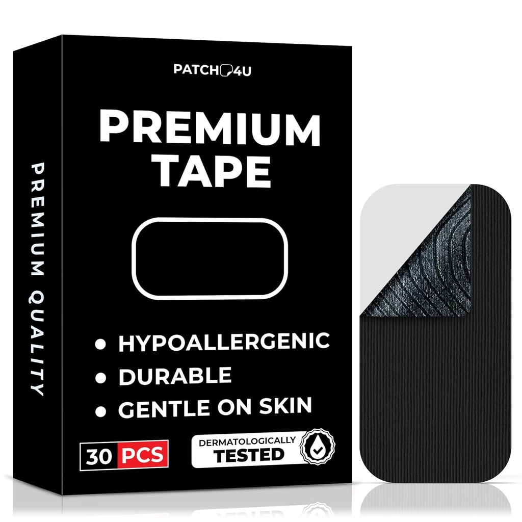 Premium Tape (30 Pack) - Pain Free Removal, Hypoallergenic, Latex Free & Gentle On Skin - Packaging May Vary - Skin Friendly Adhesive Cotton Tape