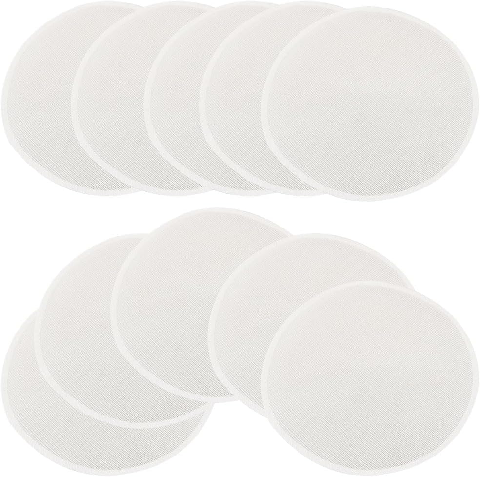 10PCS 20cm Diameter Cotton Yarn Repeatable Non Stick Home Steamer Cloth Mesh Mat Bun Baking Tool Beige Round Sizing and Wrapping Steamer Cloth for Food Cooking and Processing Industries