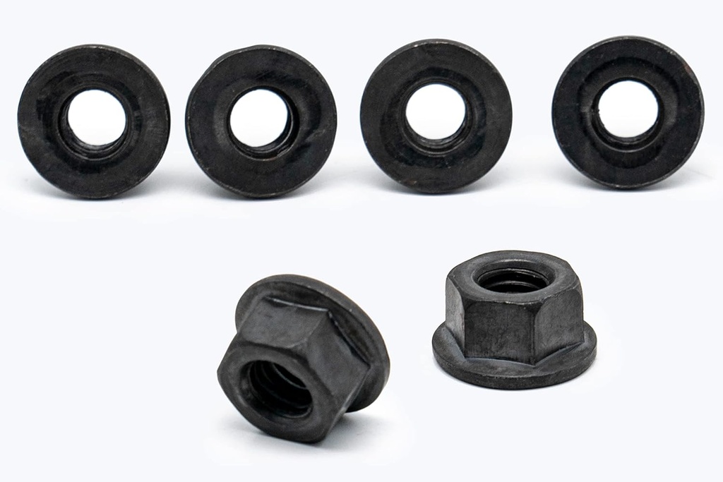 6PC Set Steel Flanged Nut (1/2-13)