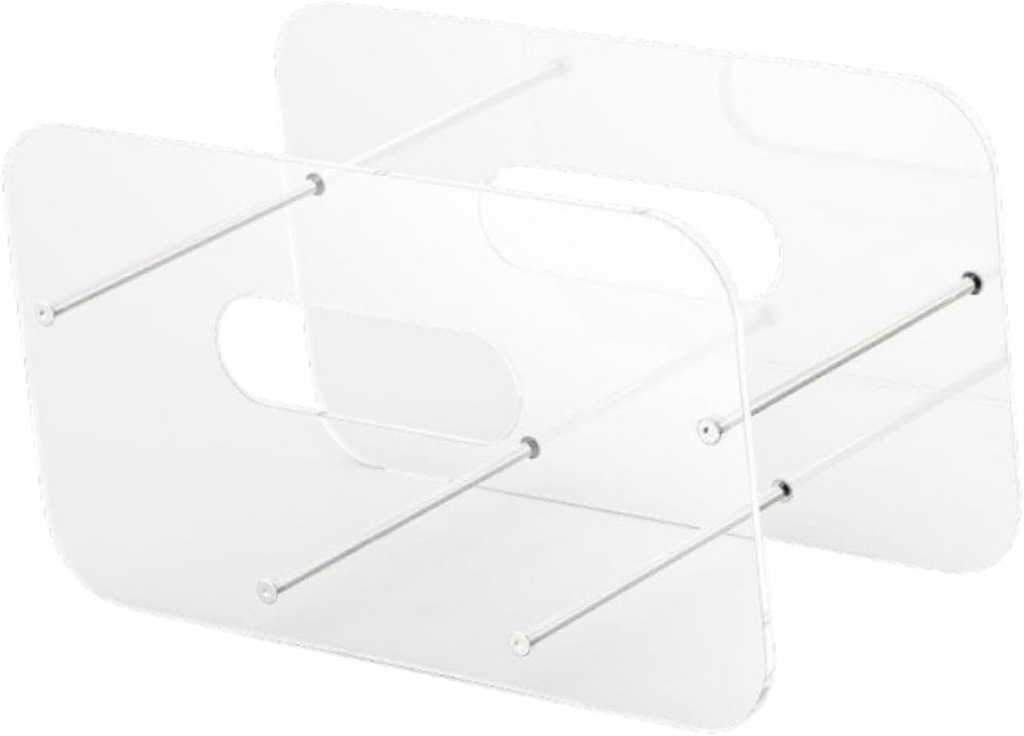 jojomis Acrylic Paper Plate Dispenser Simple Modern Transparent Space Saving Holder for Dining Room RV Countertop Outdoor