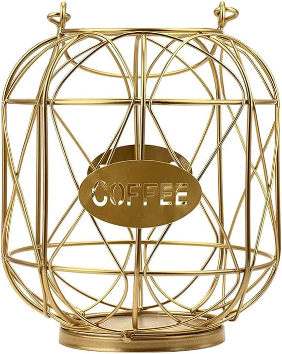 Coffee Holder Holder Espresso Holder Storage Organizer Container Snack Countertop Coffee Bar Office Golden