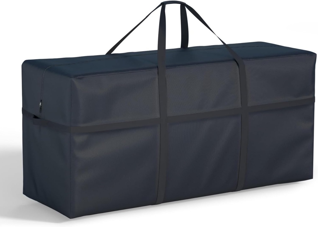 Heavy Duty 600D Waterproof Extra Large Outdoor Patio Cushion Furniture Storage Bag with Handles, Zipper for Patio Furniture and Other Storage Items L 65“ x W 22” x H 30”