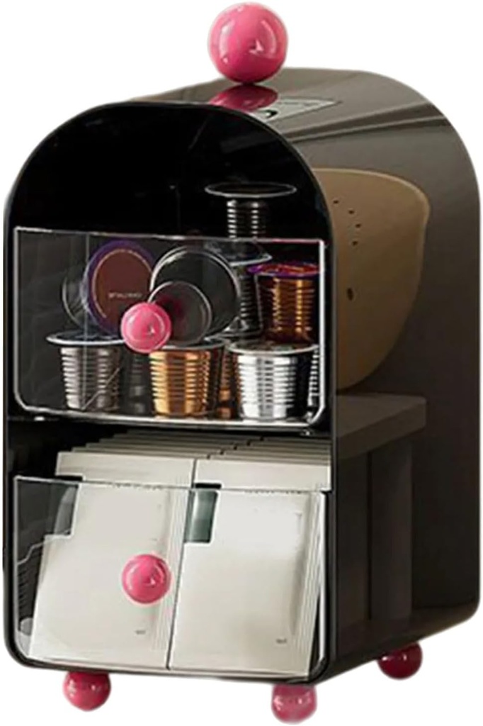 Multi-Compartment Tray For Coffee Pods & Tea Bags Space-Saving Kitchen/Desktop Storage Multifunctional Drawer Storage Box
