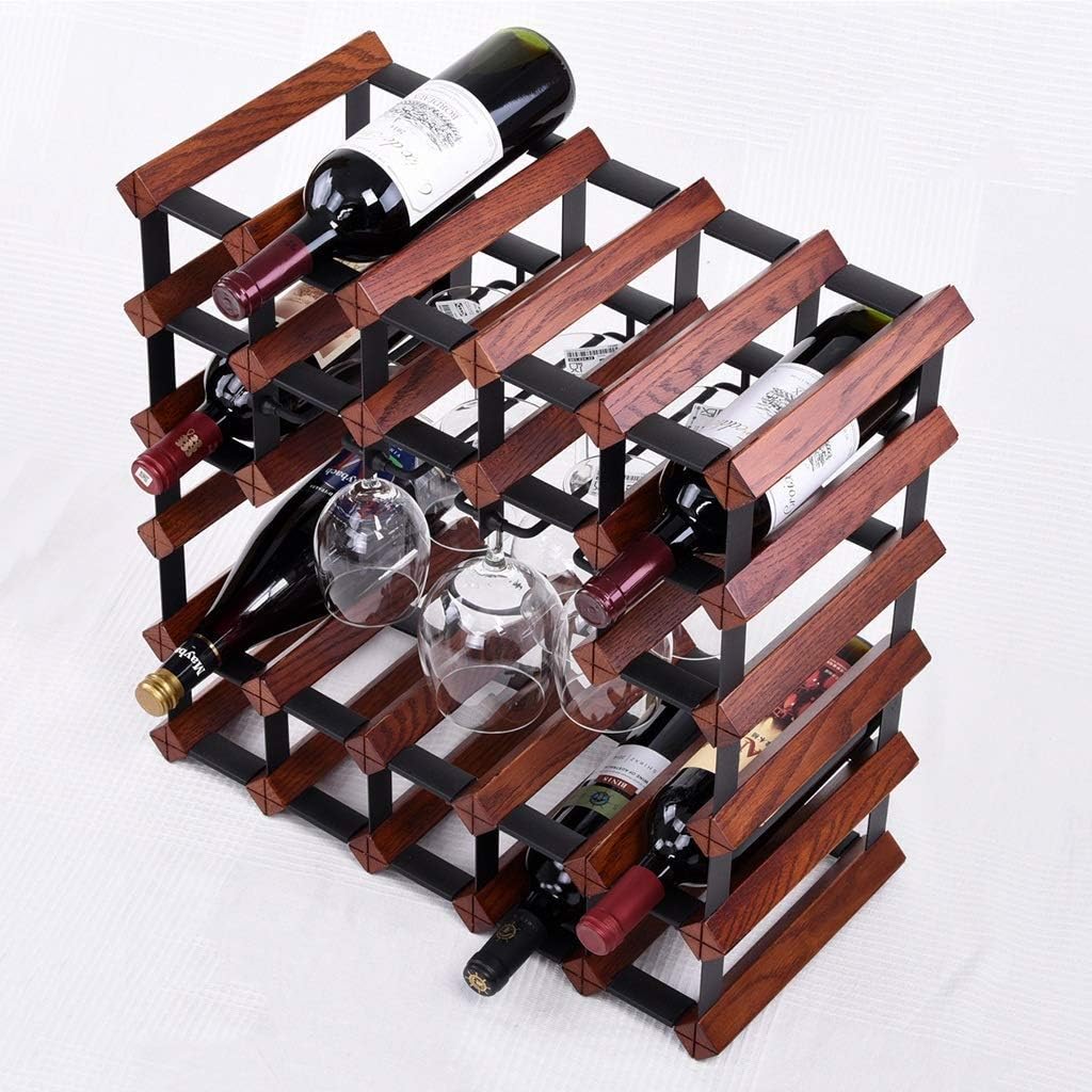 Wine Rack Wine Display Cabinet Cube Stackable and Glass Holder Storage Living Room Wine Bottle Rack for Kitchen Wine Cellar Bar Wine Show 60.2 * 50.8 * 23.5cm (50.8 * 50.8 * 23.5cm)