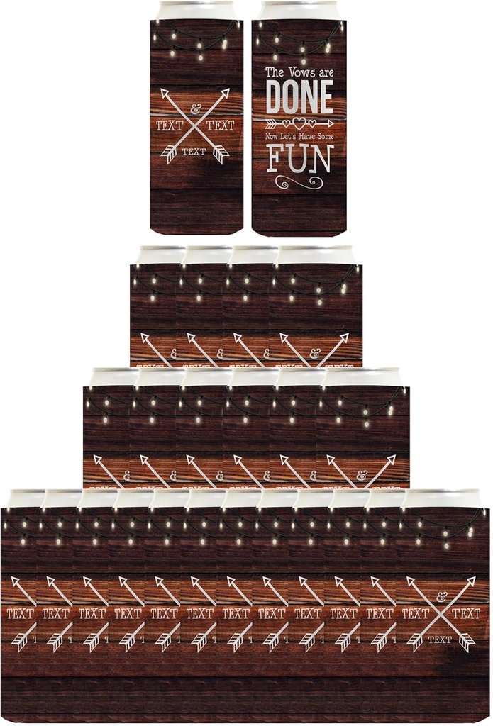 Wedding Favors For Guests Favors Vows Done Have Some Fun 24-Pack Personalized Ultra Slim Can Drink Thermocoolers Party Pack