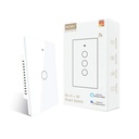 MOES Touch Wall Single Live Wire Smart Switch，No Neutral Wire Needed, 2.4GHz WiFi RF433 Light Switch Works with Smart Life/Tuya App, Alexa and Google Home, Single Pole 110V, White 1 Gang