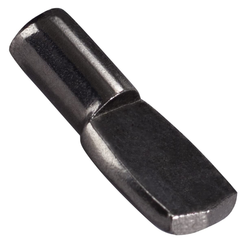80 Pack 5mm Shelf Pins Spoon Shape Cabinet Shelf Pegs for Shelves, Black Tone Gun Metal