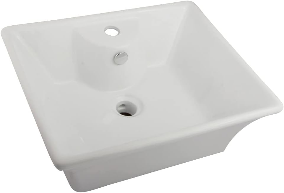 Kingston Brass EV4049 Fauceture Forte Vitreous China Bathroom Vessel, White