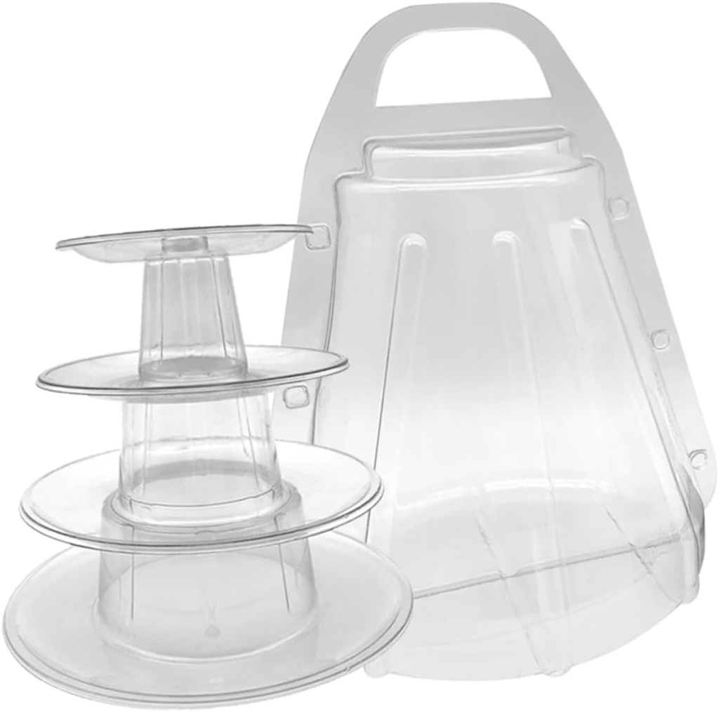 KICHOUSE Cake Holder Macaron Box Snack Box for Boys and Girls Macarons Cookie Storage