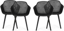 Christopher Knight Home Davina Outdoor Dining Chair (Set of 4), Black