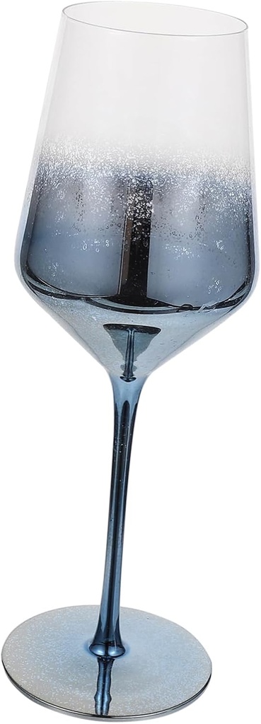 Iridescent Sky Goblets Handblown Bubble Wine Glasses for Special Occasions