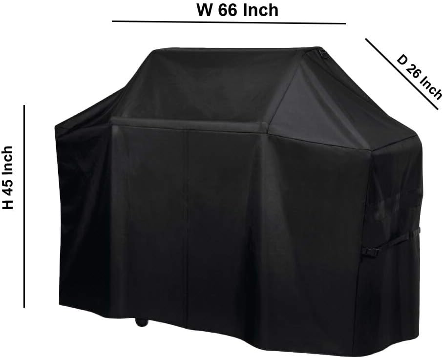 Barbecue (66" W x 26" D x 45" H) BBQ Grill Cover for Any Outdoor Grill. UV Resistant, Fade Resistant, Windproof and dustproof BBQ Grill Cover