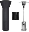 Outdoor Heater Cover, Patio Heater Covers with Zipper and Storage Bag, 89"H x 33"D x 19"B Waterproof Heavy Duty Heater Covers for Standing Patio Heater(Black)