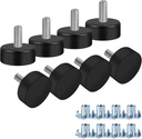 M6 Thread Furniture Feet Levelers, 8PCS Antislip Adjustable Levelers Feet Screw in, Leveling Feet Screw on Furniture Glide Leveling for Table, Chair, Stool, Furniture Legs