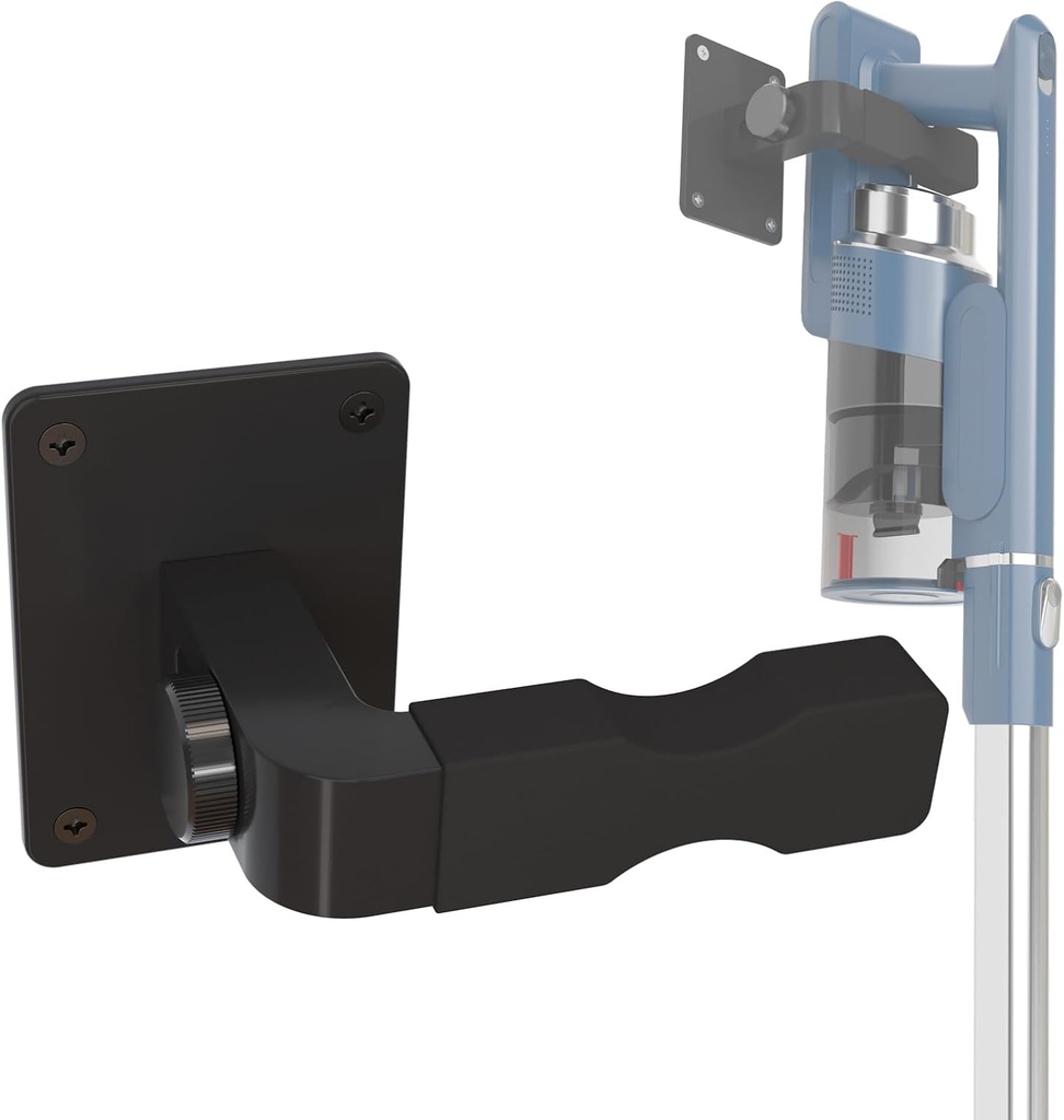 Adjustable Vacuum Wall Mount for Shark Vacuum Shark Cordless Vacuum Wall Mount Compatible for V7 V8 V10 V11 V12 V15 Shark IX141 IZ562H IZ682H IZ361H IZ462H IZ163H IZ363HT IZ483H (Black)