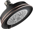 hansgrohe Croma 100 Classic 5-inch Showerhead Low Flow Classic 3-Spray Full, Pulsating Massage, Intense Turbo Water Saving with QuickClean in Rubbed Bronze, 04751920