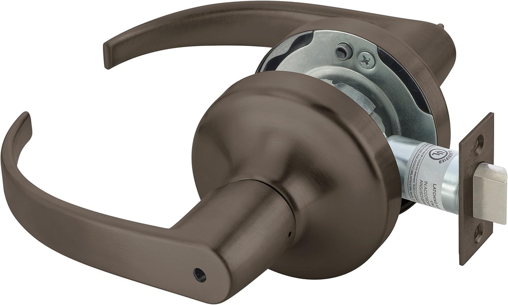 Yale PB4702LNX693X613E Door Lever Lockset, Cylinder Lock, Privacy