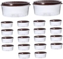 Cabilock 20Pcs Transparent Plastic Cake Boxes with Lids Muffin Holders Cupcake Cases for Cake Storage Parties and Food Presentation Resealable Design