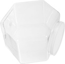 Large Capacity Clear Hexagon Cookie Jar with Sealing Lid Storage Container for Snacks Candy Tea and Jewelry Thickened Texture for Freshness and Protection