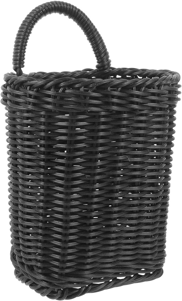 Luxshiny Wall Hanging Wicker Basket Hand Woven Storage Basket Wall Door Hanging Organizer Decorative Flower Basket Fruit Vegetable Rattan Box Home Decoration