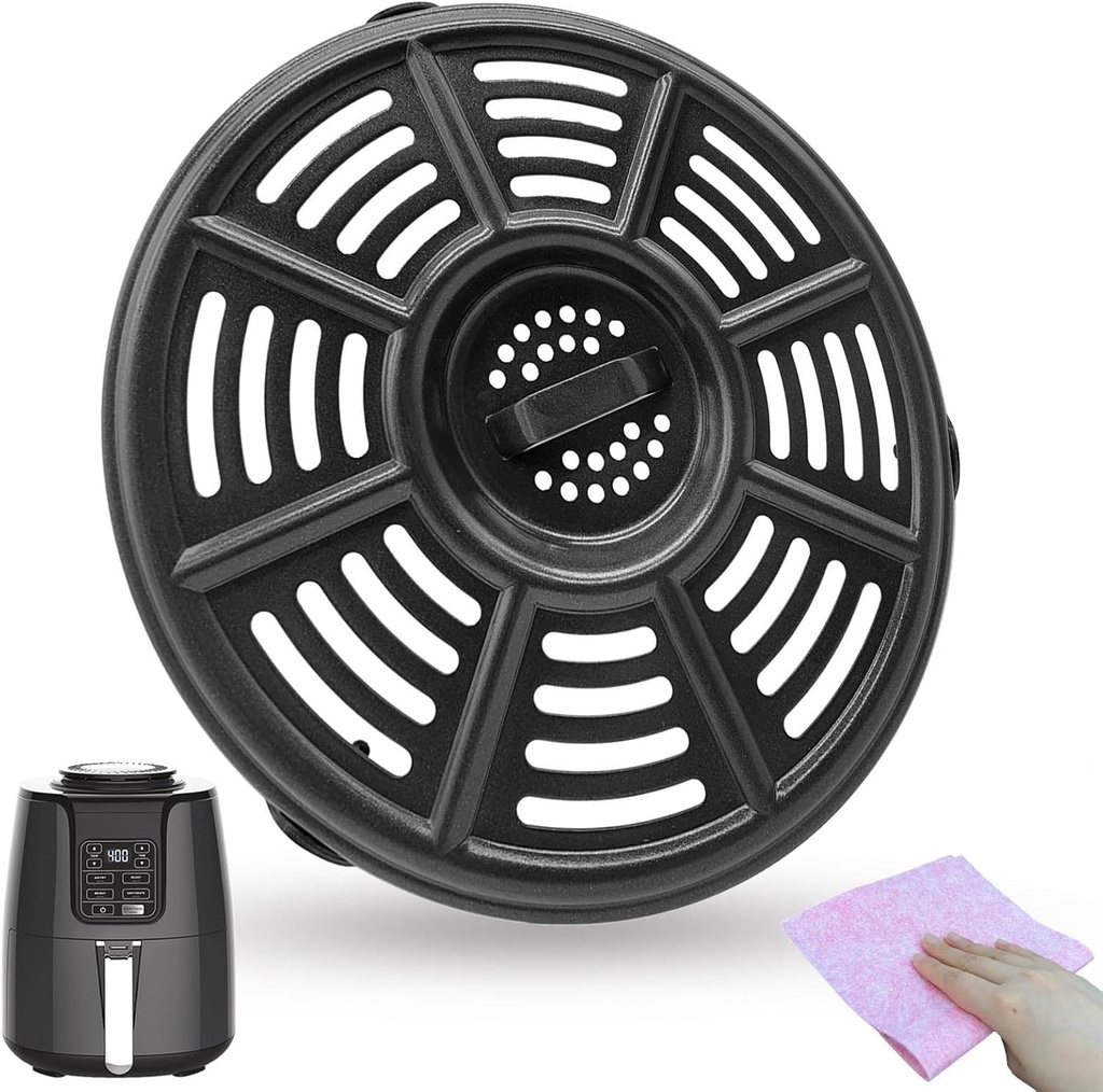 5.5QT Air Fryer Crisping Plate for Ninja AF161 Max XL 5.5QT air fryers, Upgraded Air Fryer Grill Pan Crisper Plate Tray Insert Grate Grid Shelf for Ninja Air Fryer, Nonstick, Dishwasher Safe