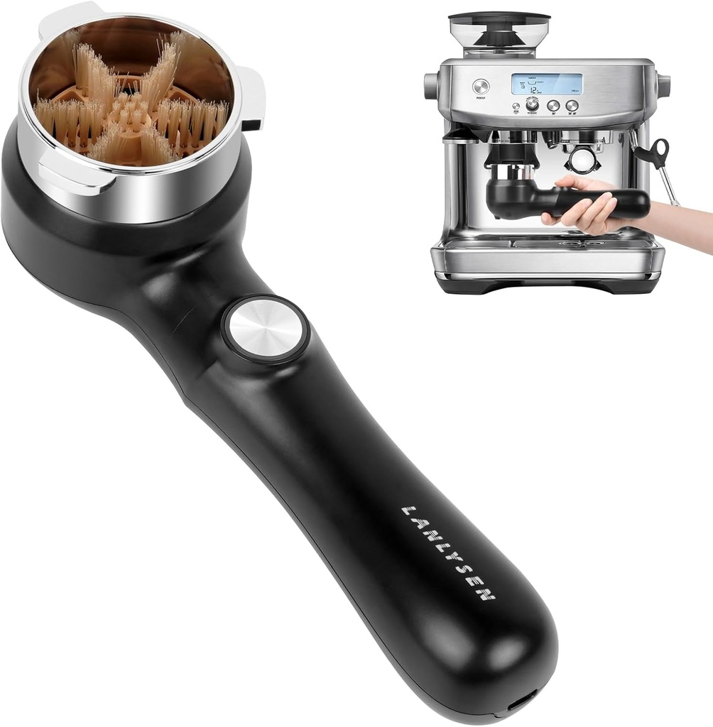 54mm Espresso Coffee Machine Electric Cleaning Brush Espresso Machine Cleaning Brush 360° Totally Enclosed Cleaning espresso brush Compatible with 54mm Breville Machines