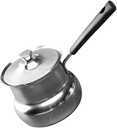 Luxshiny Turkish Coffee Pot, 350ml Mini Sauce Pan Butter Melter Stainless Steel Milk Warmer Pots Espresso Decanter Chocolate and Butter Melting Pot with Handle