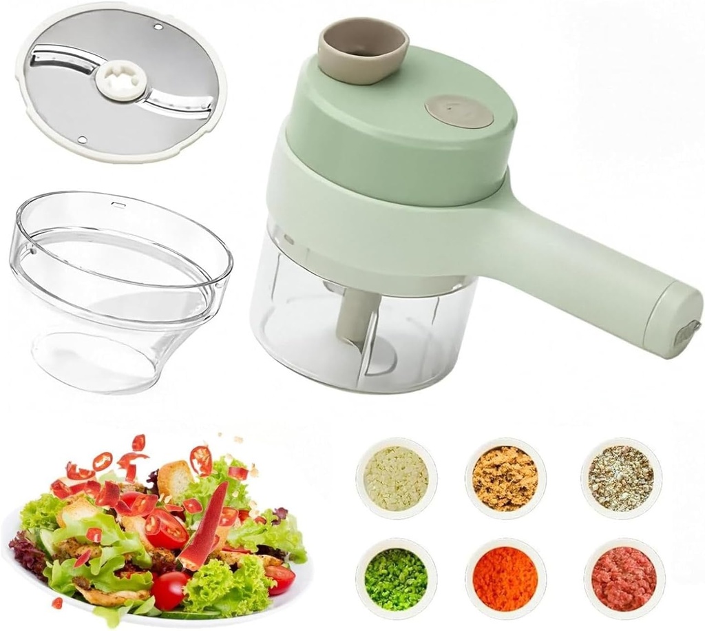 Wireless Vegetable Cutter, Cutting Machine,Electric Vegetable Cutter, Multi-Functional Vegetable, Fruit Electric Cutting and Shredding Machine for Kitchen