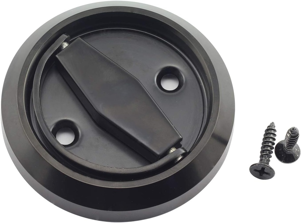 Tegg Cabinet Wardrobe Door Knobs Fireproof Disk Ring Handle Recessed Pull Handle Black