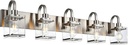 Bathroom Vanity Light 5-Light Wall Sconce Lighting Modern Wall Light with Clear Glass Shade Modern Brushed Nickel Wall Lamp Mounted Lights Over Mirror for Living Room, Bedroom, Hallway