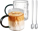 Glass Coffee Cups 10oz, Glass Coffee Mugs Set of 2, Glasses Drinking Set, Clear Coffee Mug with Handles for Espresso, Cappuccino, Latte, Americano, Tea Bag, Beverage