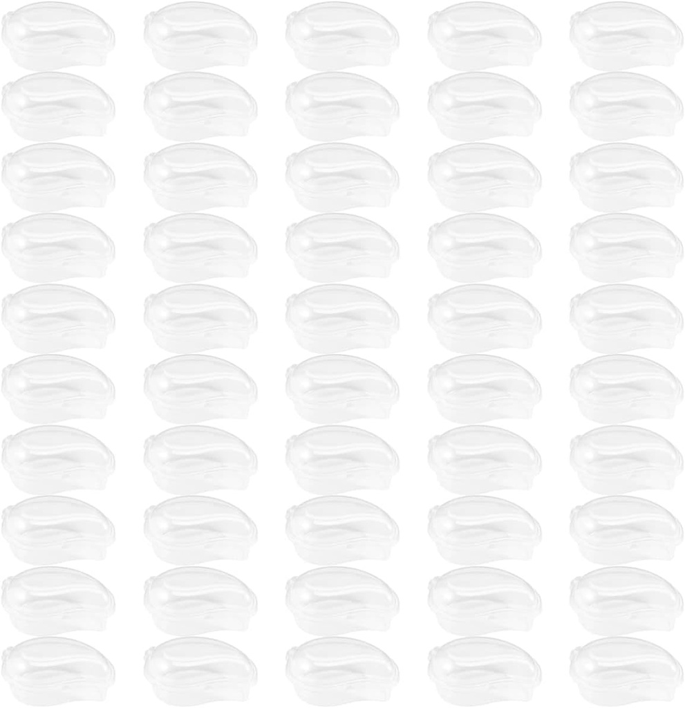 Kichvoe 50 pcs Mango Shaped Transparent Cake Boxes Cupcake Carriers Fruit Storage Containers Dessert Holders Bakery Packaging Cookies Muffins Pie Party Treats