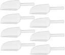 8Pcs Mini Clear Plastic Scoop Food Grade Shovels for Candy Flour Ice Popcorn and Dessert Buffet and Compact Kitchen Utensils
