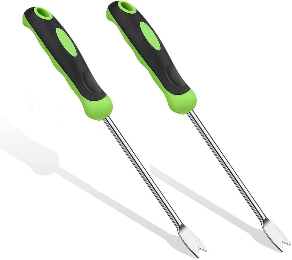 2 Pcs Hand Weeder Tool Stainless Steel Garden Weeding Tool,Hand Weeder Garden Weeding Removal Weed Puller Tool for Garden Lawn