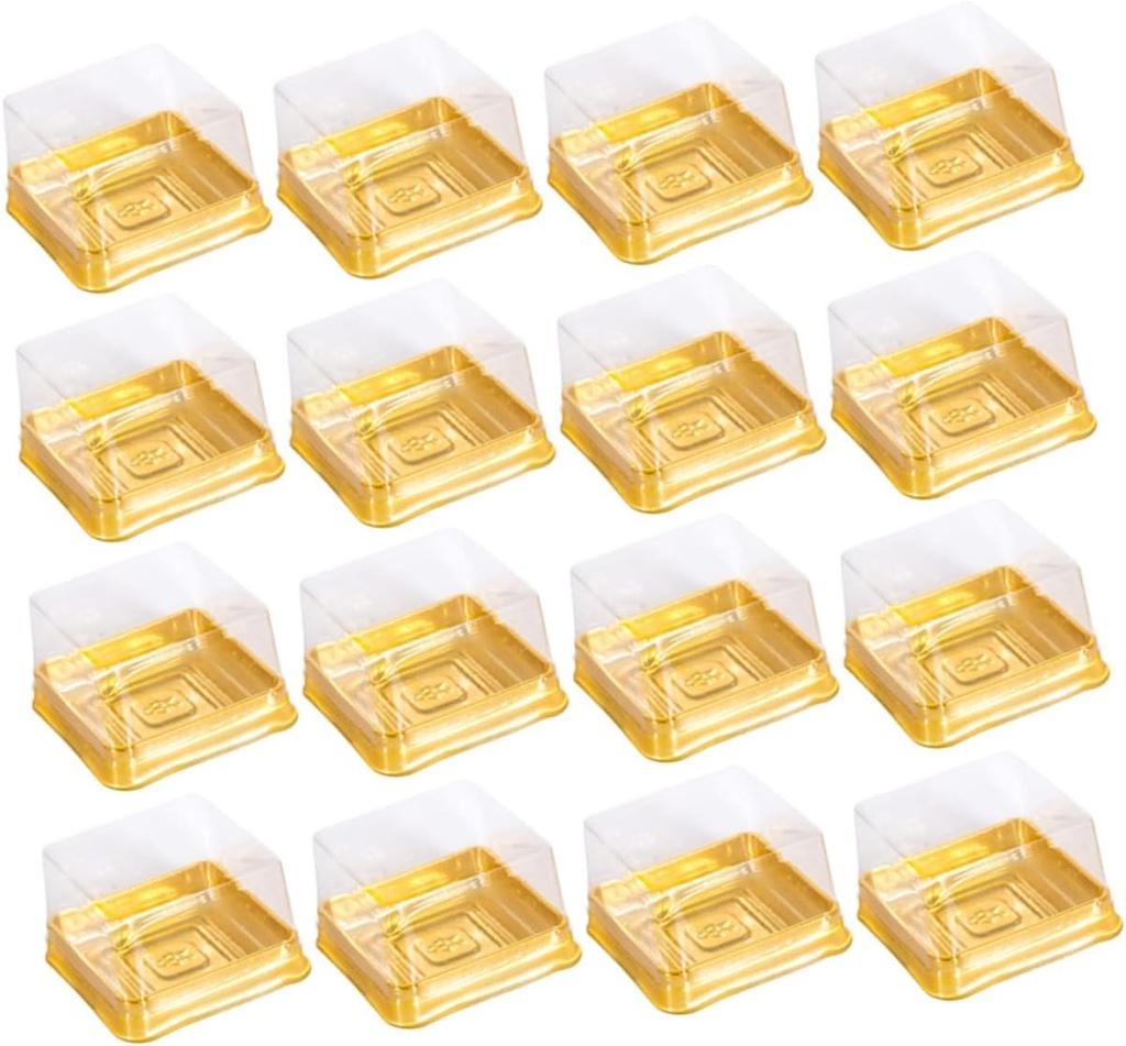 BESTOYARD 1set Egg-yolk Puff Holder Moon Cake Box Baked Goods Packing Boxes Moon Cake Storage