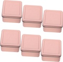 Cabilock 6pcs Iron Tinplate Storage Boxes with Lids Elegant Metal Tea Canisters Cookie Containers for Snacks Freshness Sealed Candy Tins for Home Organization