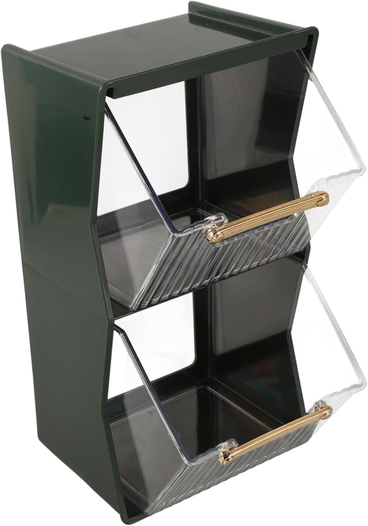 IMIKEYA Desktop Double-layer Tea Bag Organizer Versatile Storage for Sugar and Coffee Bags Space-saving Design for Kitchen Office Use Pet Material Multi-functional Holder