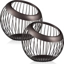 Patelai 2 Pieces Coffee Pods Holder Large Capacity Coffee Pod Baskets Stainless Steel Cup Organizer Sturdy for Espresso Capsule Pot Storage Metal Wire Fruit Bowl Snack Storage(Dark Brown)