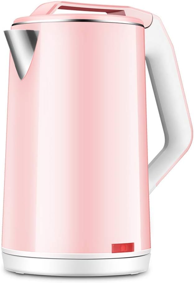 Electric Kettle Home 304 Stainless Steel Safe And Durable Electric Hot Teapot Automatic Power Off Heater 2.0L (Color : BLACK) Present (Pink)