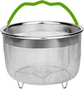 Steamer Basket, for 6 qt quart Instant Pot Accessories, Stainless Steel Mesh Strainer Compatible with Instant Pot and Other Pressure Cookers Mesh Net Strainer Basket with Folding (Green)