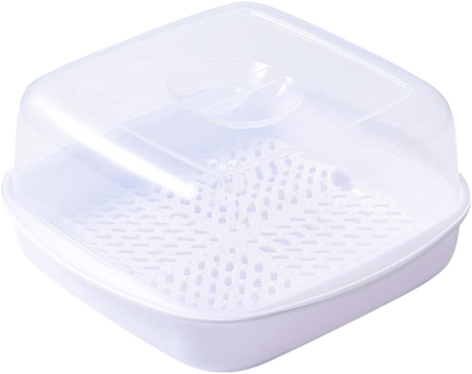 Microwave Cookware Steamer Fish Veggie Steamer Vegetable Steam Cooker Oven Container with Removable Strainer Steam Vent Lid